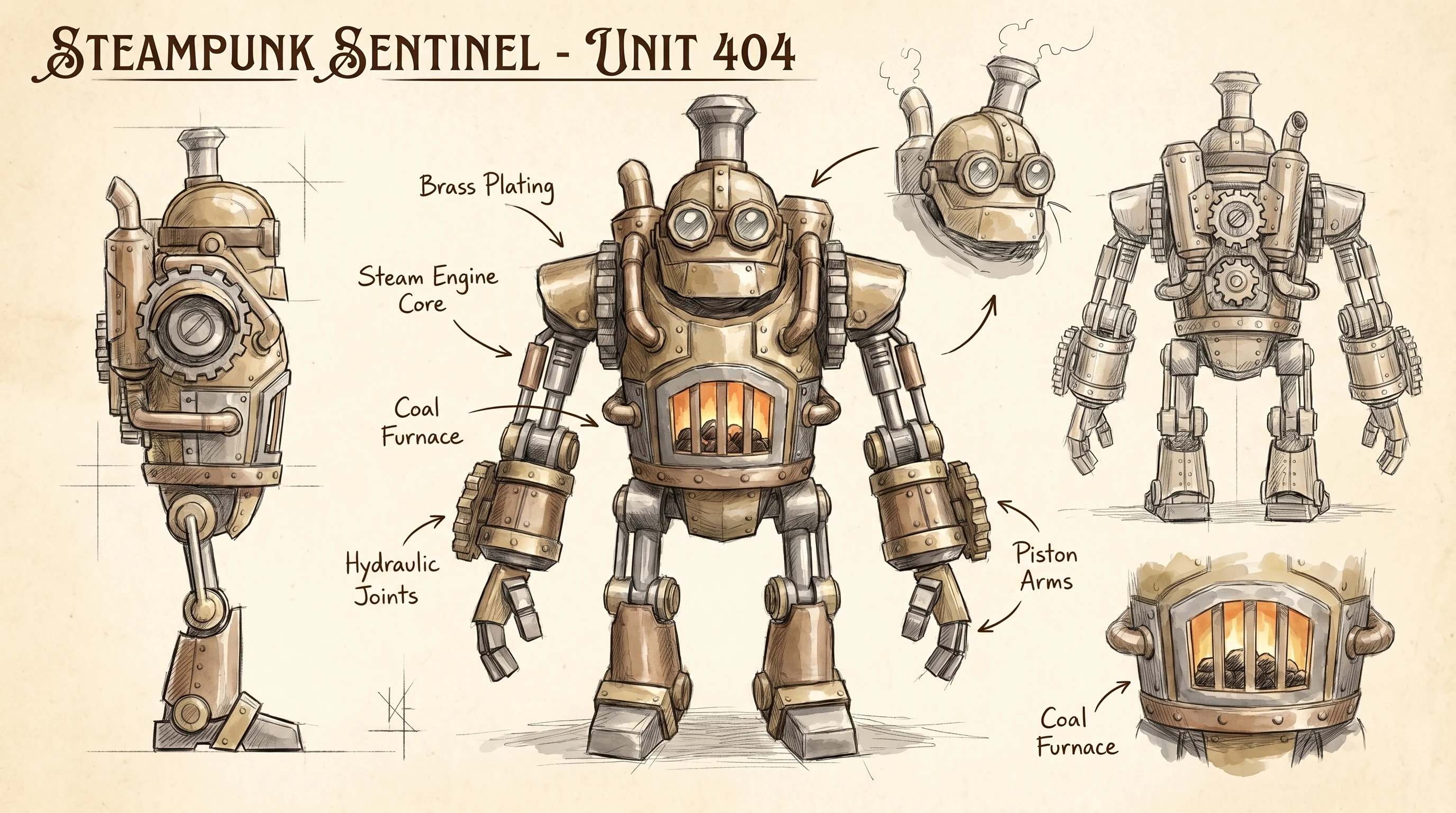 Character sheet used for the 2D to 3D model process